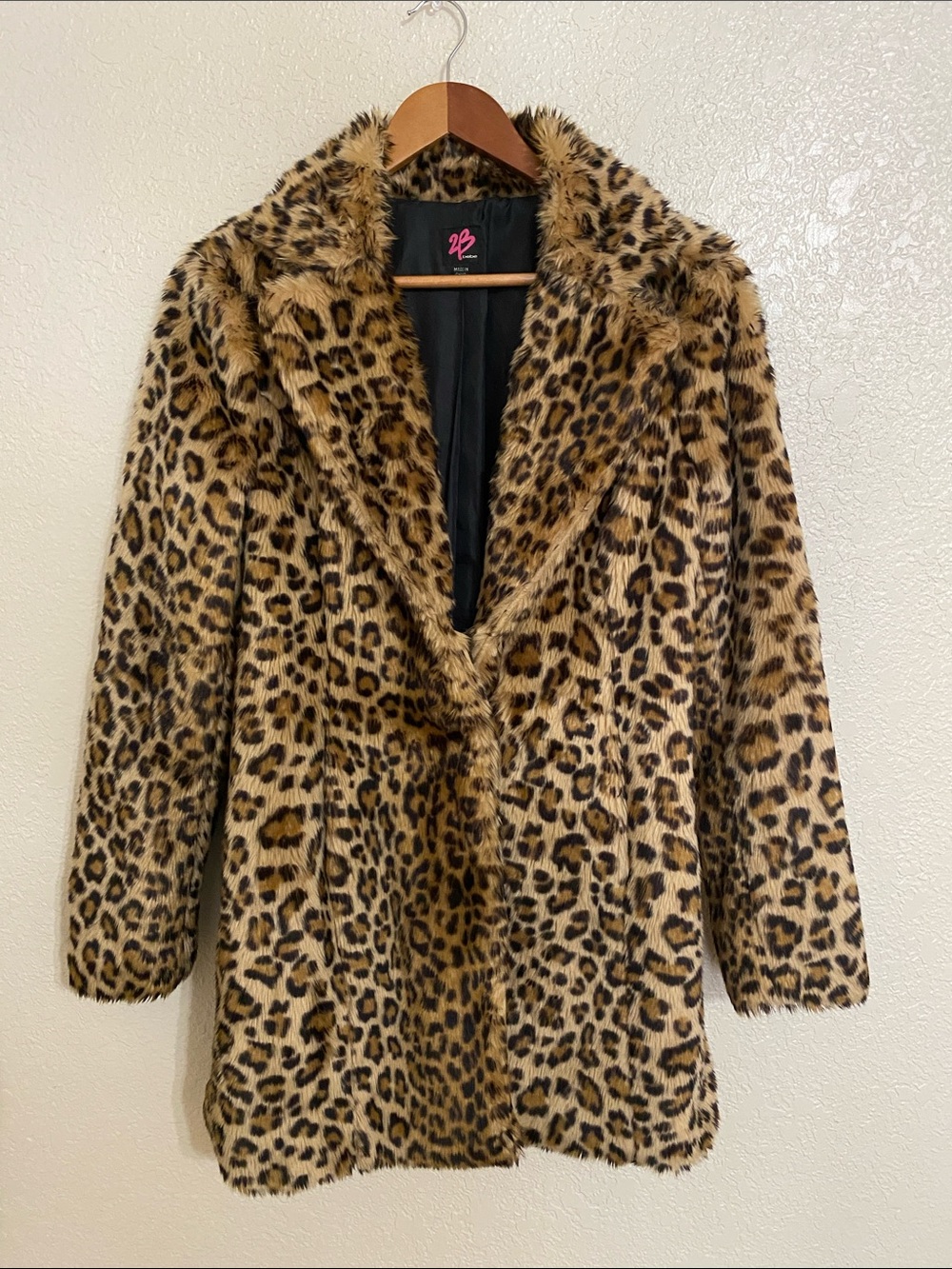 Leopard Print Faux Fur Coat